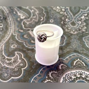 Silver Tone Knot Ring 7.5 — Renewed